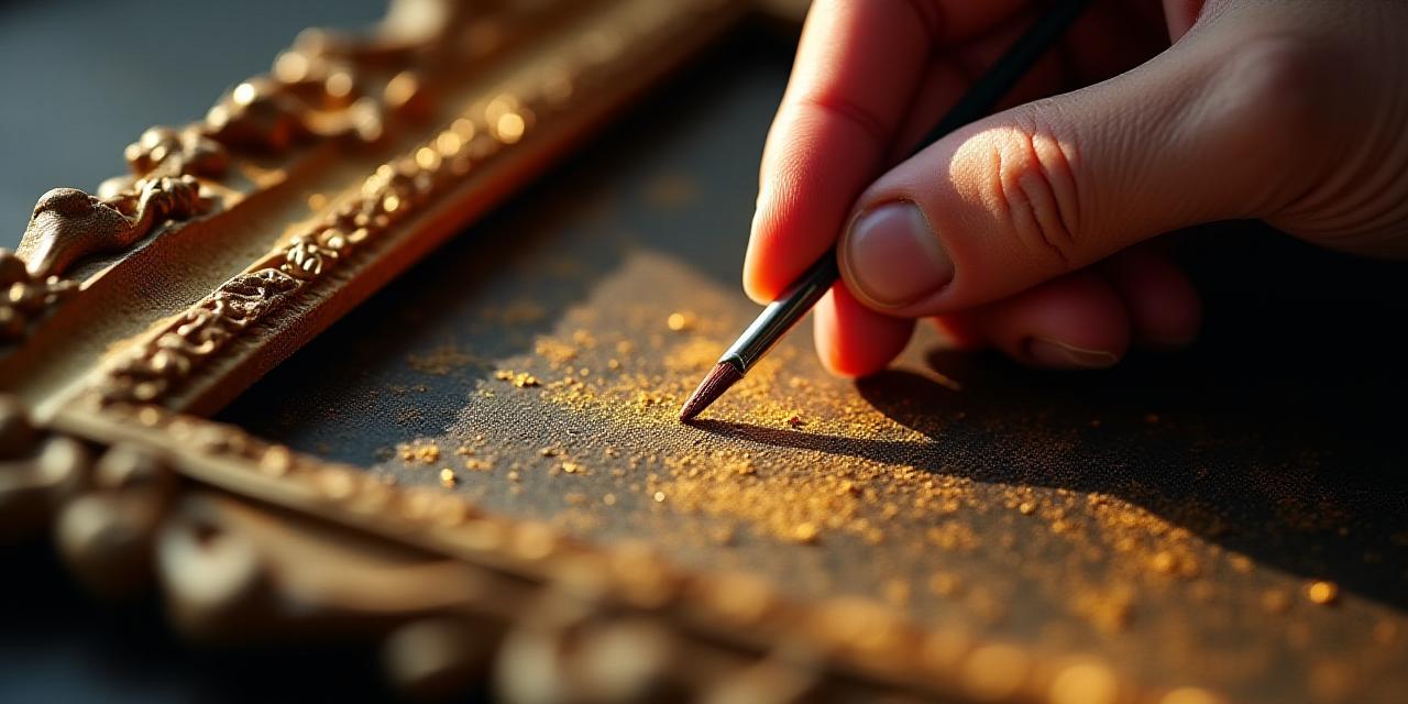 Dettaglio di un restauro ligneo barocco